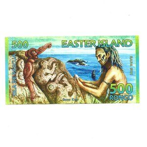 2011 Easter Island 500 Rongo Banknote [b7]